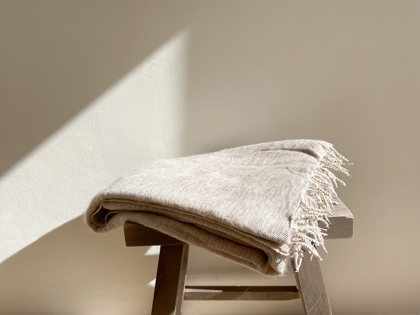 Oatmeal Yak Wool Blanket | Ethically Made in Nepal