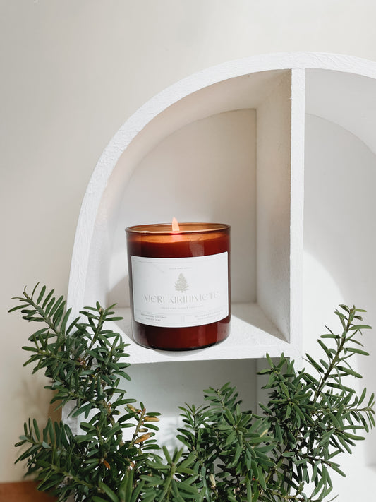 Meri Kirihimete Coconut Wax Candle