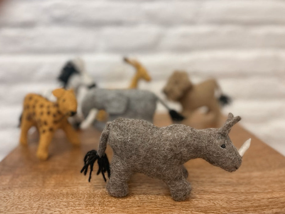 Safari Animals Felted Toy set