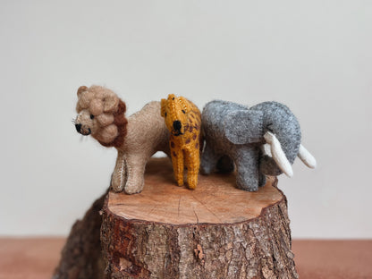 Safari Animals Felted Toy set