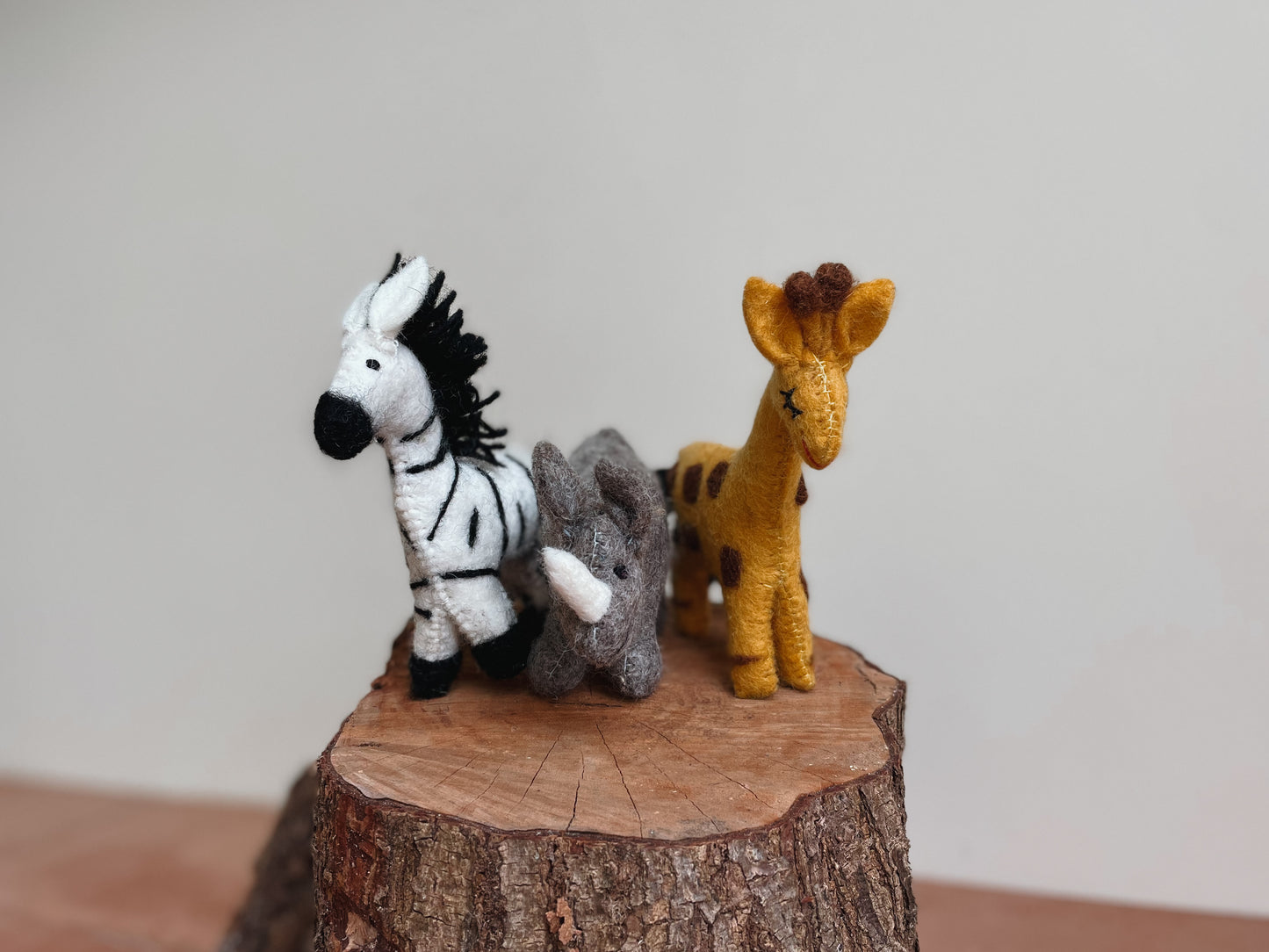Safari Animals Felted Toy set