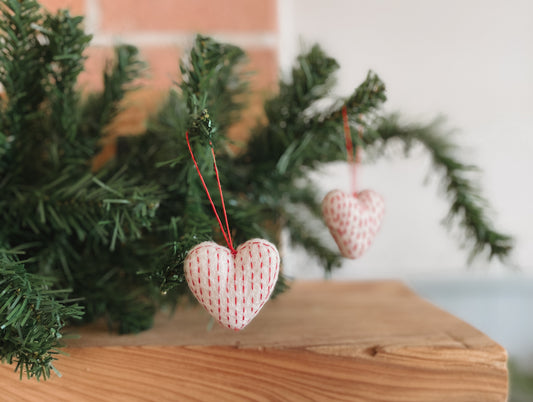 Ruby Felted Christmas Heart