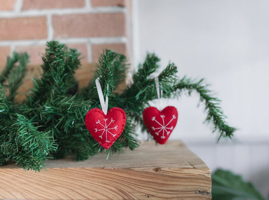 Ruby Snowflake Heart