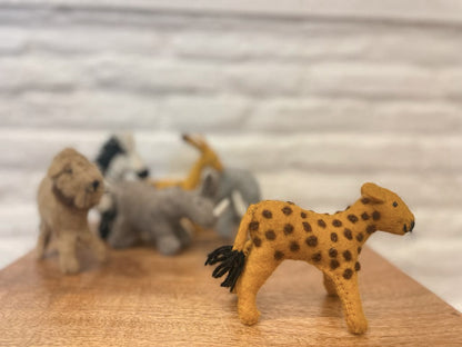 Safari Animals Felted Toy set