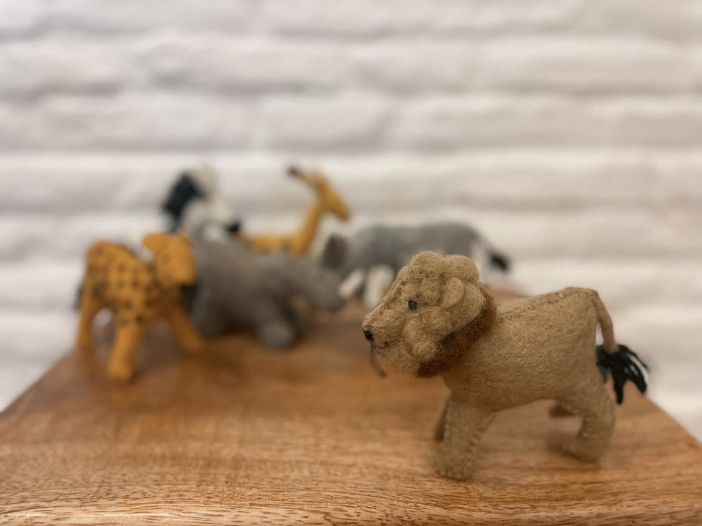 Safari Animals Felted Toy set