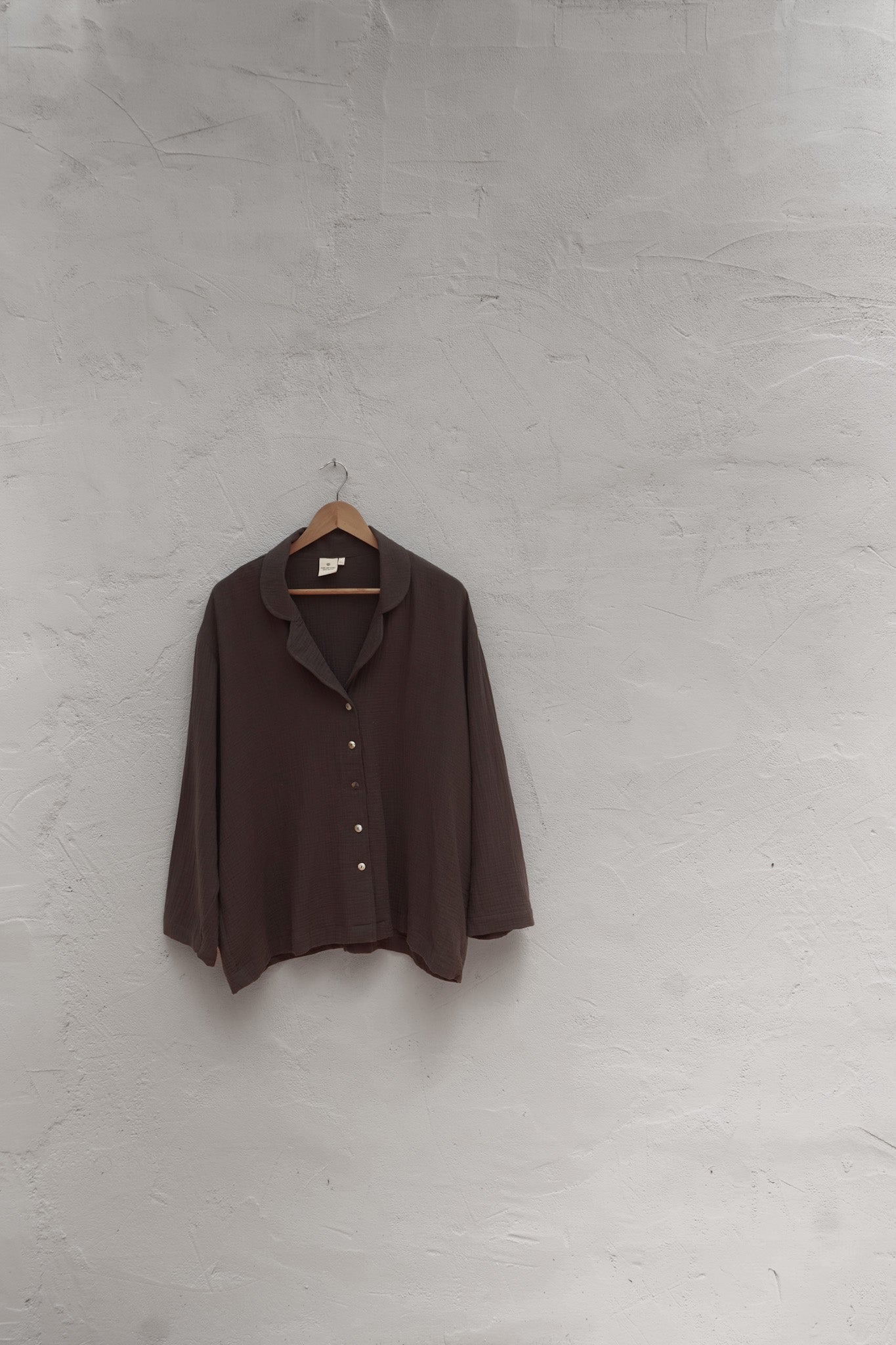 Stevie Muslin Loungewear Button-Up Shirt