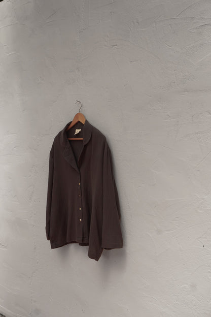Stevie Muslin Loungewear Button-Up Shirt