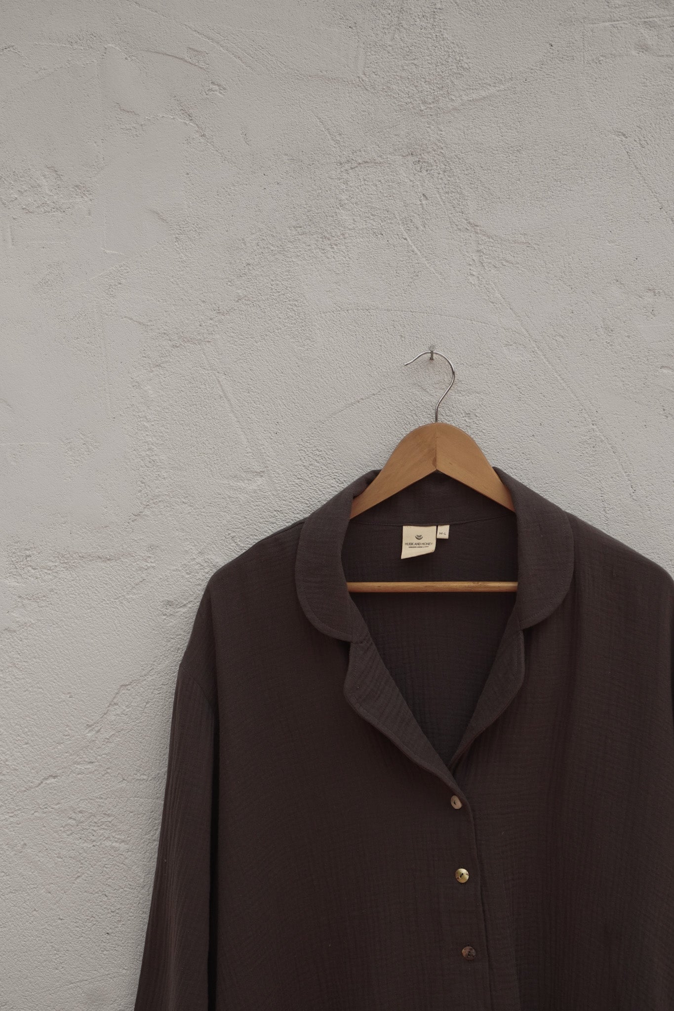 Stevie Muslin Loungewear Button-Up Shirt