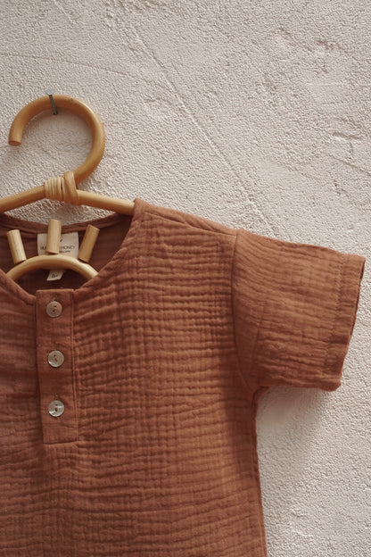 Jay Muslin Button-Up Baby T-Shirt