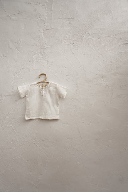 Jay Muslin Button-Up Baby T-Shirt