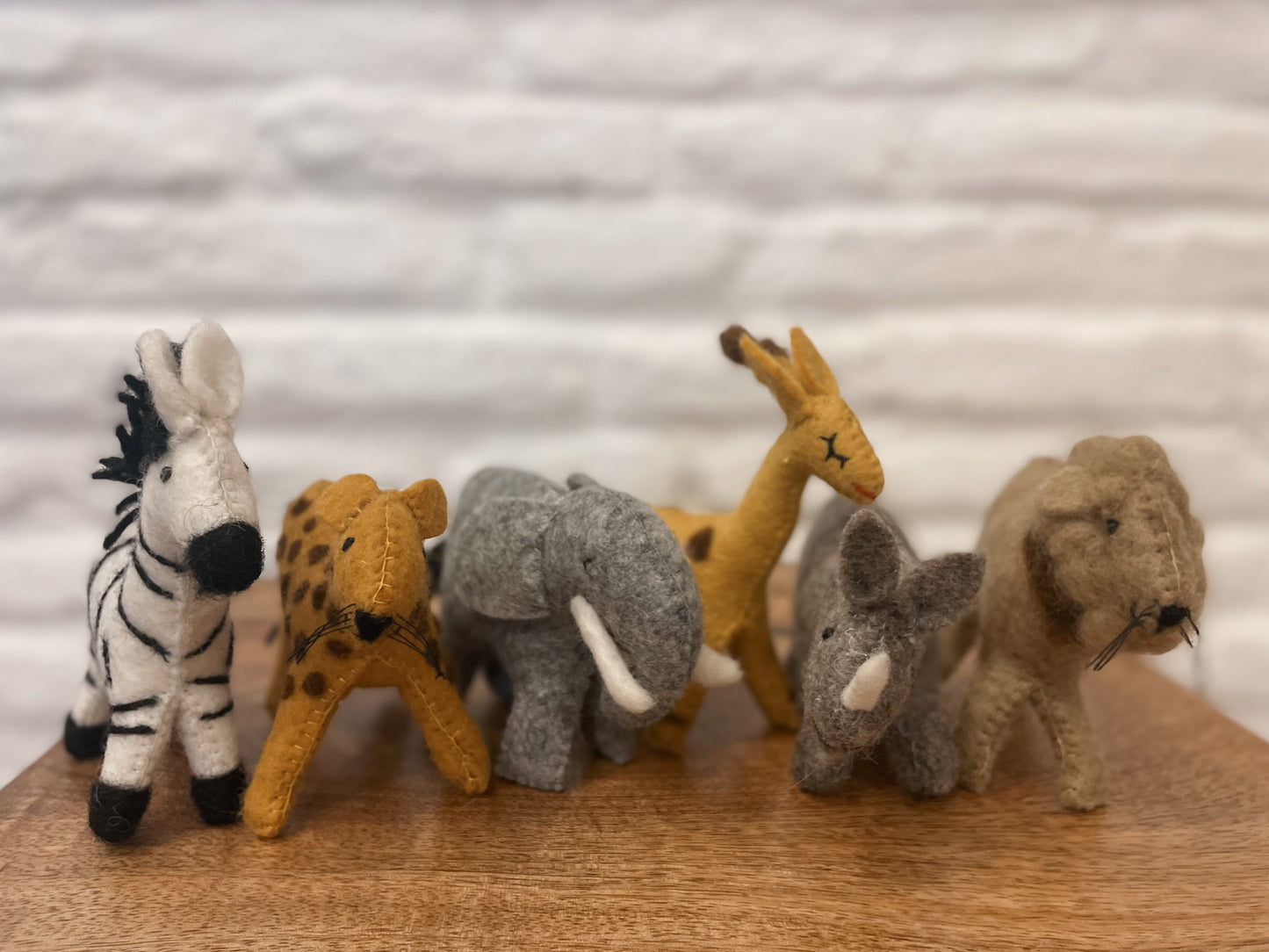 Safari Animals Felted Toy set