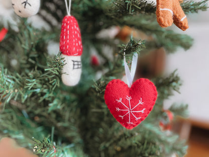 Ruby Snowflake Heart
